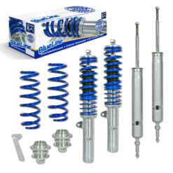 BlueLine Coilover Kit with Domcap Set suitable for BMW 1er (E81/E87) year 2004-2010
