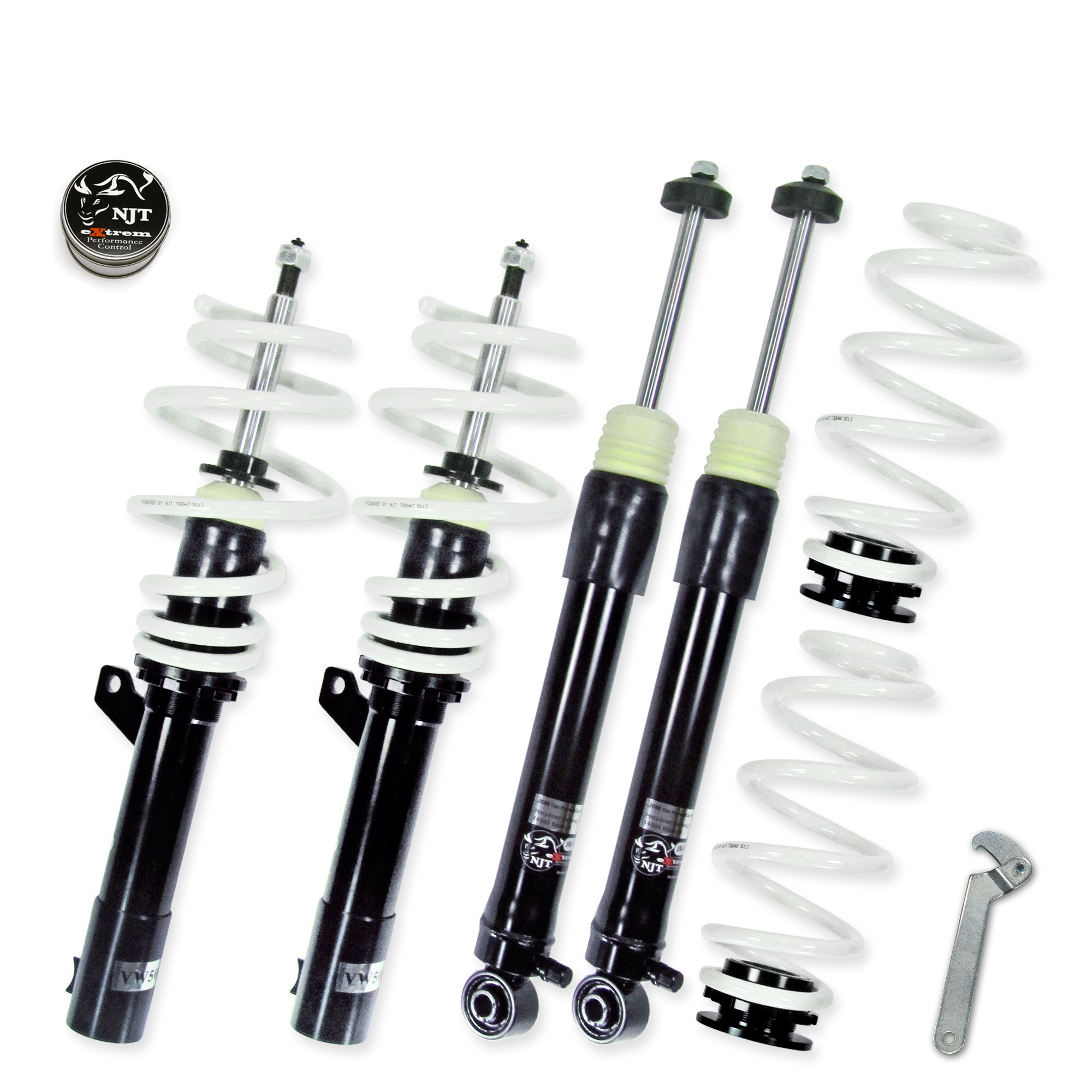 NJT eXtrem Coilover Kit suitable for Skoda Octavia incl. station wagon 1Z 1.4, 1.6, 1.8T, 2.0, 2.0T / DSG, 1.9TDi