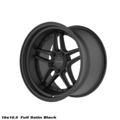 STROM DS-05 18x10,5 ET10 5x120 -Full Satin Black w/ Black Rivets