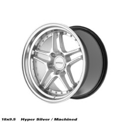 STROM DS-05 18x9,5 ET15 5x120 -Hyper Silver / Polished Dish