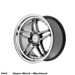 STROM DS-05 18x9 ET35 5x100 -Hyper Black / Polished Dish
