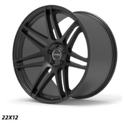 STROM STR3 22x12 ET35 5x120 -Full Satin Black