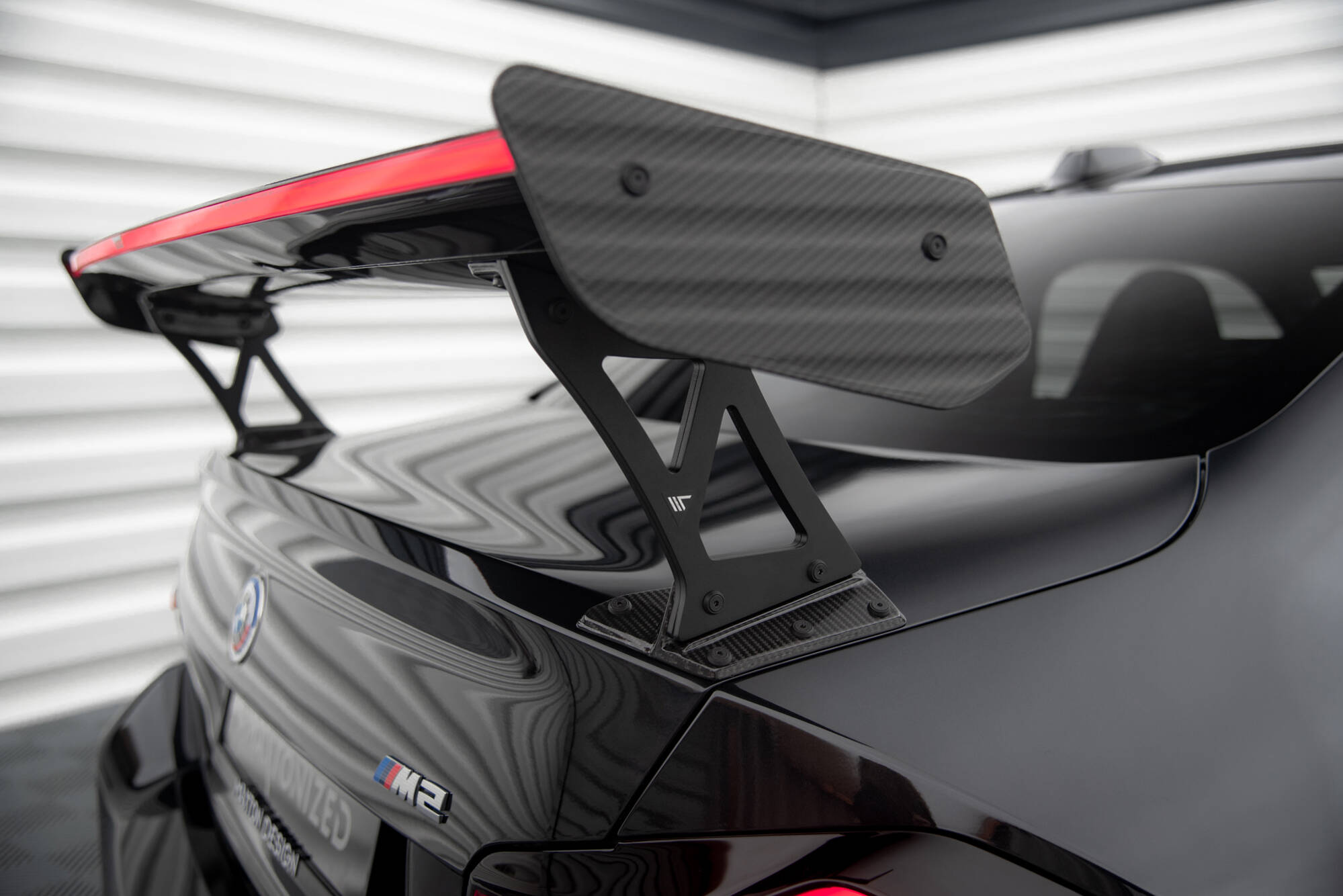 Carbon Fiber Spoiler With External Brackets Uprights +LED light BMW M2 G87 / M240i / 2 M-Pack / 2 Standard G42 - Image 10
