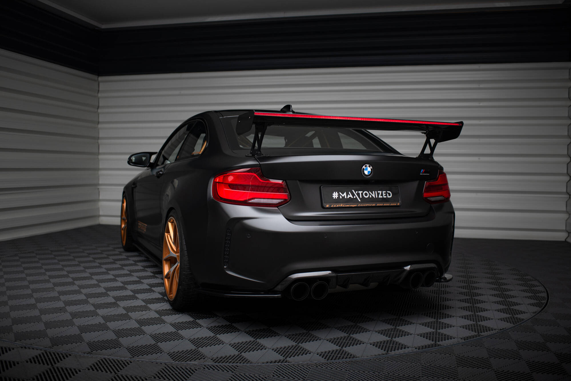 Carbon Spoiler With External Brackets Uprights + LED BMW M2 F87 / 2 / 2 M-Pack F22 - Image 10
