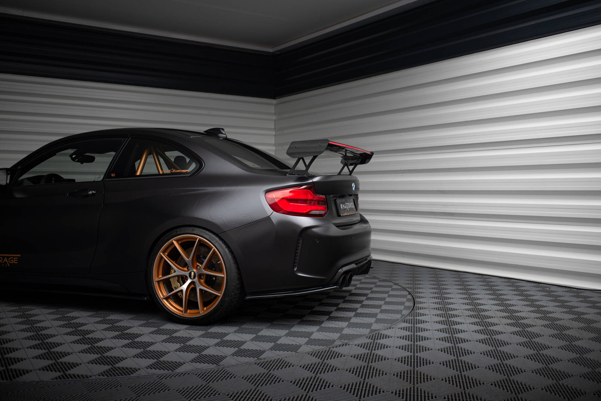 Carbon Spoiler With External Brackets Uprights + LED BMW M2 F87 / 2 / 2 M-Pack F22 - Image 14