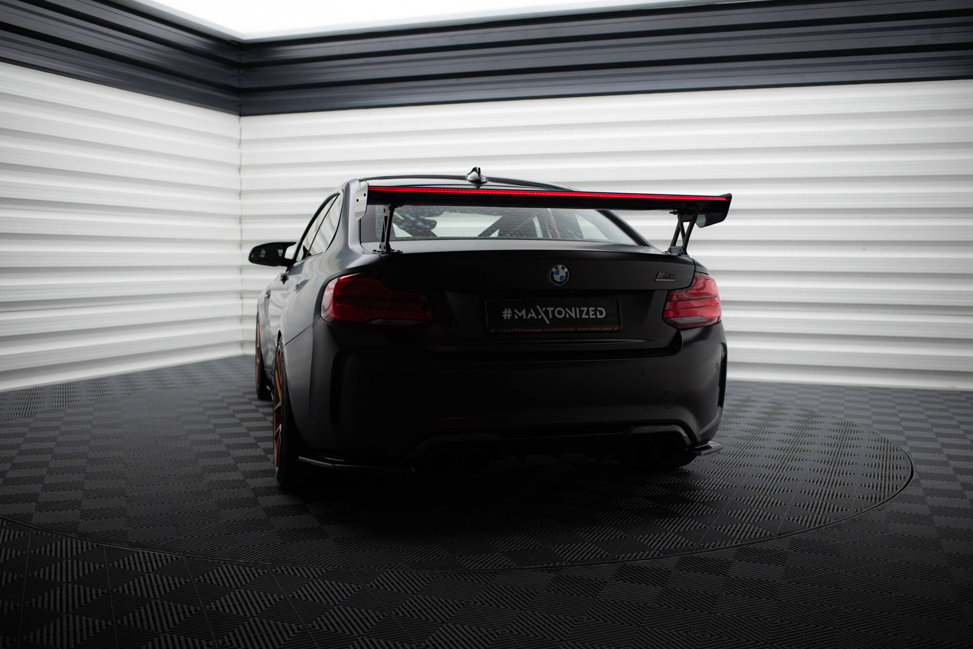 Carbon Spoiler With External Brackets Uprights + LED BMW M2 F87 / 2 / 2 M-Pack F22 - Image 3