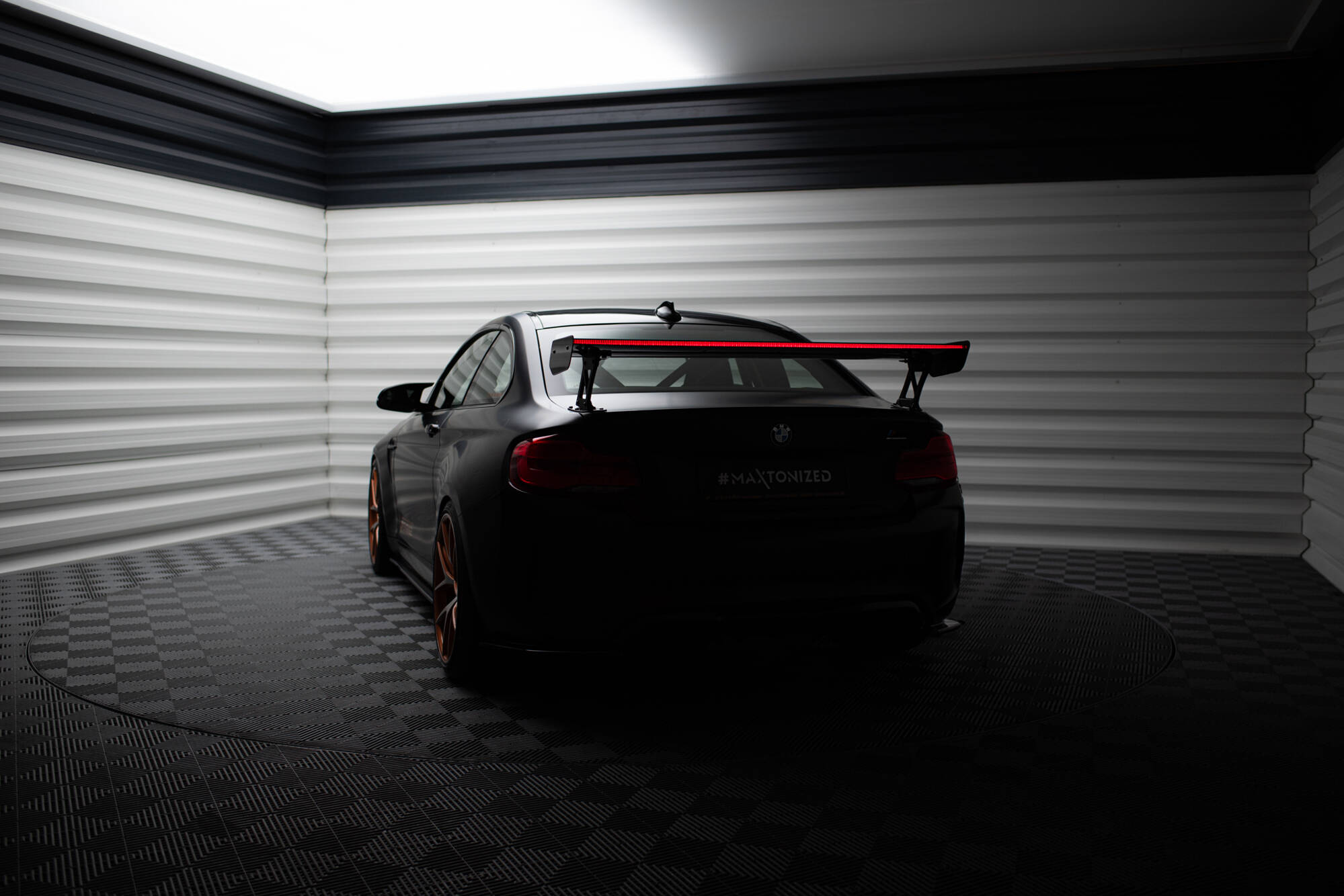 Carbon Spoiler With External Brackets Uprights + LED BMW M2 F87 / 2 / 2 M-Pack F22 - Image 6