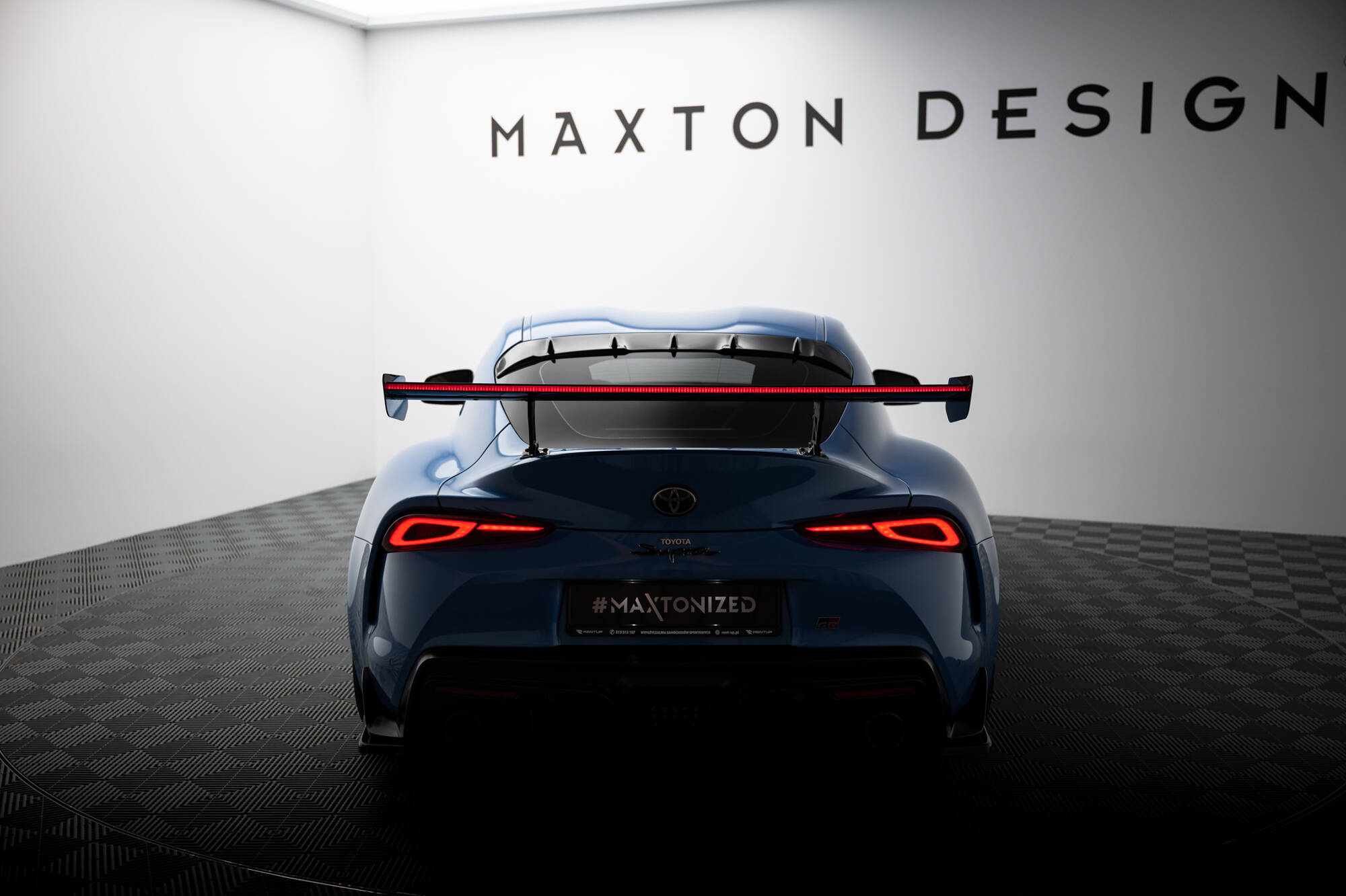 Carbon Spoiler With External Brackets Uprights + LED Toyota Supra Mk5 - Image 3