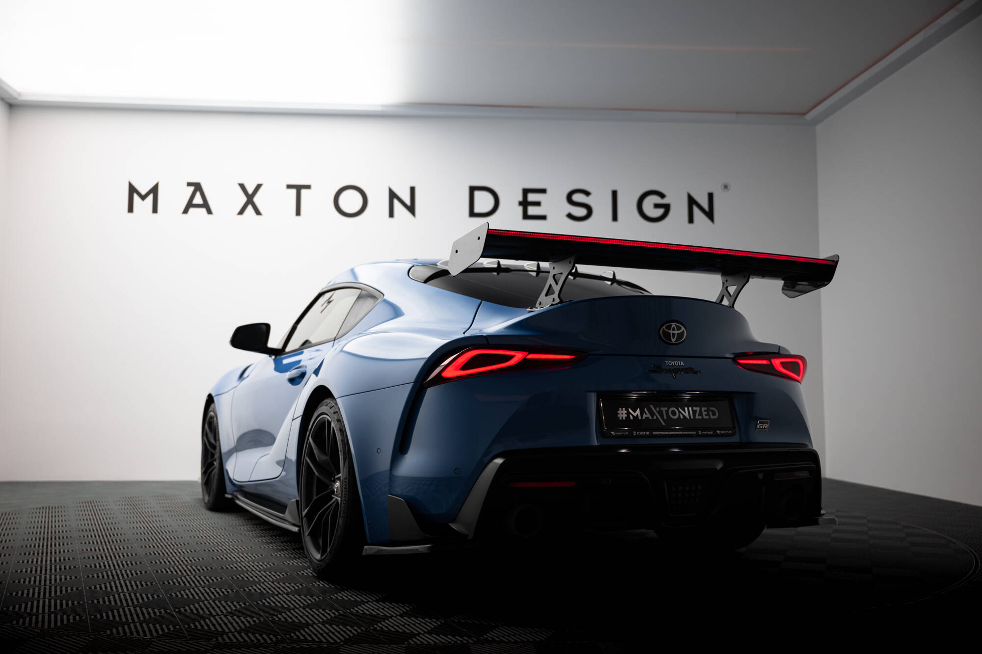 Carbon Spoiler With External Brackets Uprights + LED Toyota Supra Mk5 - Image 2