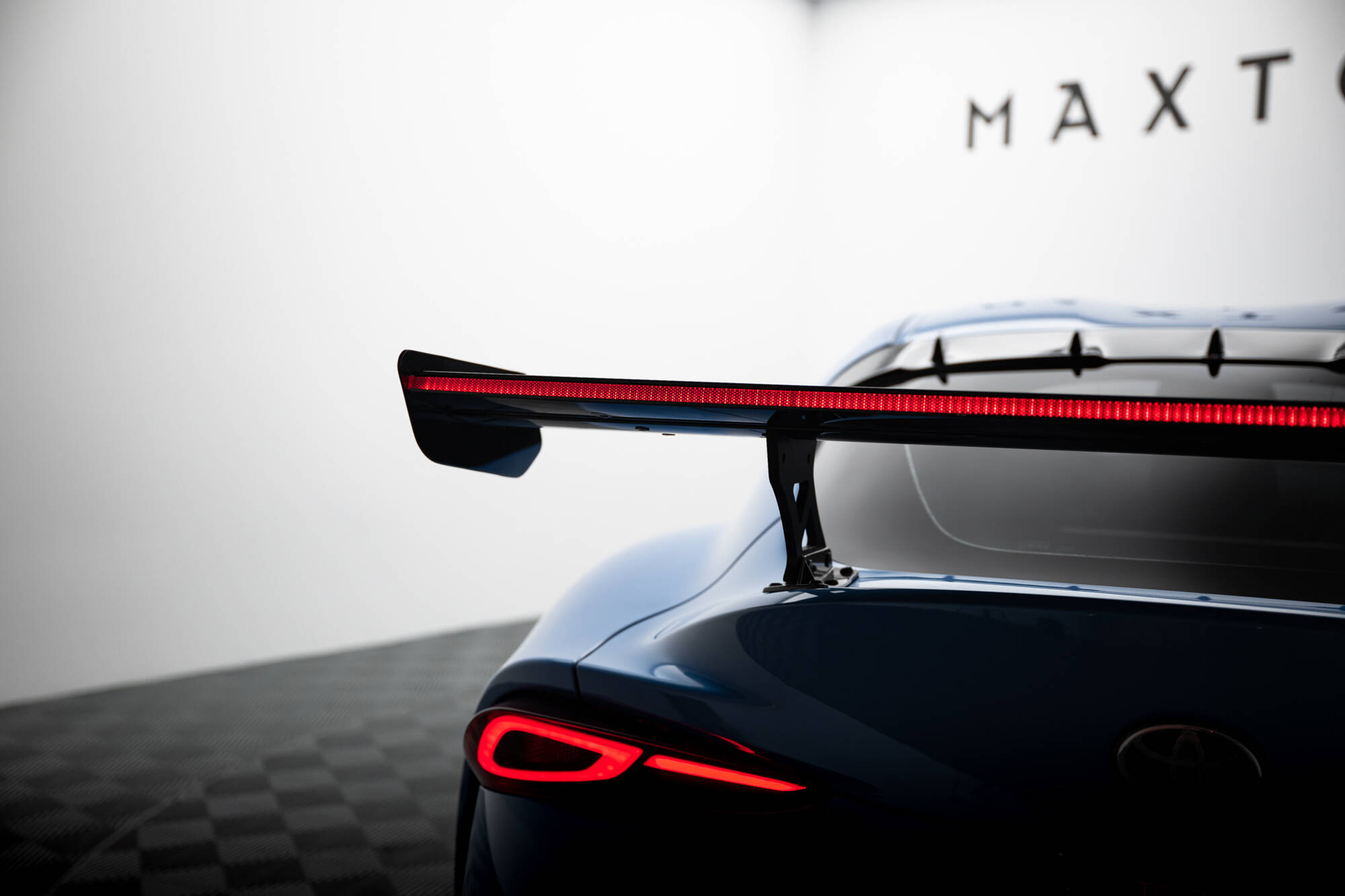 Carbon Spoiler With External Brackets Uprights + LED Toyota Supra Mk5 - Image 4