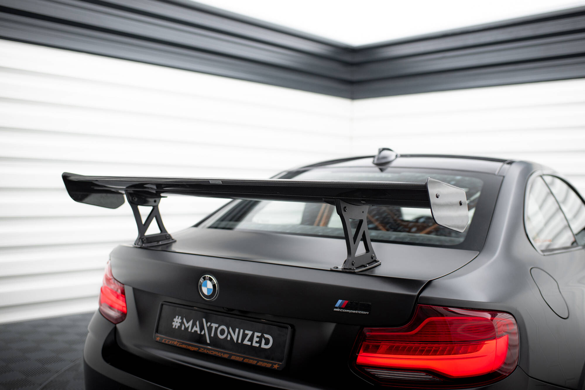 Carbon Spoiler With Internal Brackets Uprights BMW M2 F87 / 2 / 2 M-Pack F22 - Image 2