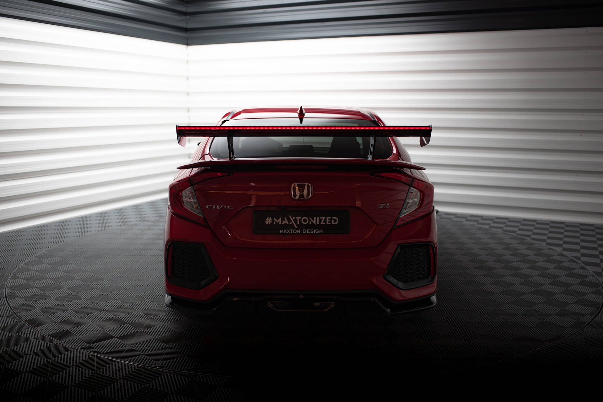 Carbon Spoiler With Internal Brackets Uprights + LED Honda Civic SI Mk10 - Image 2