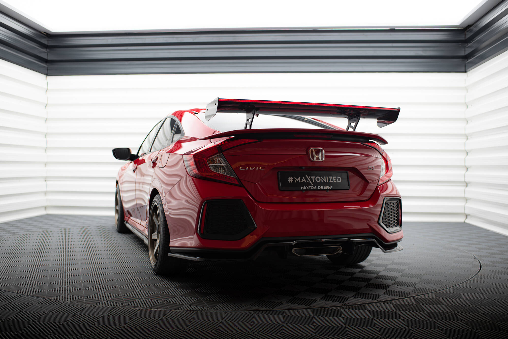 Carbon Spoiler With Internal Brackets Uprights + LED Honda Civic SI Mk10 - Image 5