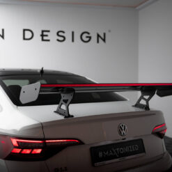 Alternative view of Carbon Spoiler With Internal Brackets Uprights + LED Volkswagen Jetta GLI Mk7