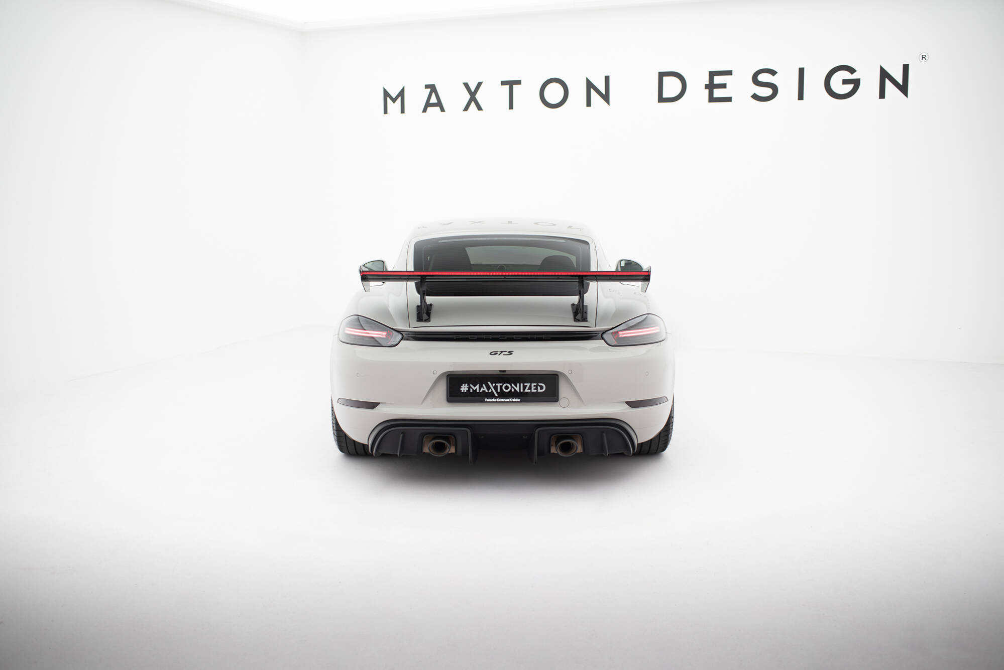 Carbon Spoiler With Internal Brackets Uprights V.2 + LED Porsche 718 Cayman 982c - Image 4