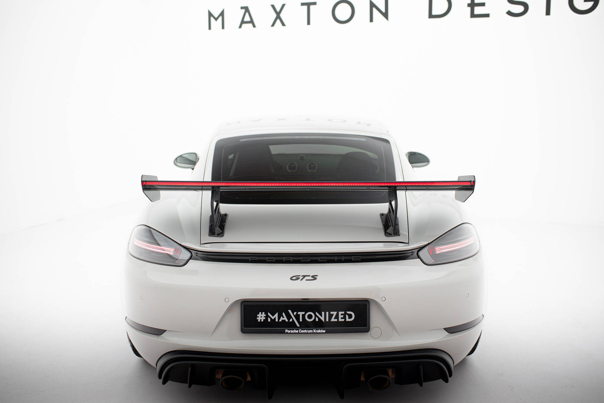 Carbon Spoiler With Internal Brackets Uprights V.2 + LED Porsche 718 Cayman 982c - Image 9