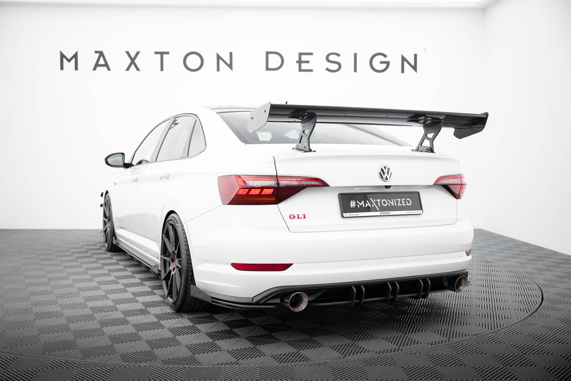 Carbon Spoiler With Internal Brackets Uprights Volkswagen Jetta GLI Mk7 - Image 3