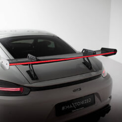 Carbon Spoiler With Upper Swan Mounting V.1 + LED Porsche 718 Cayman 982c