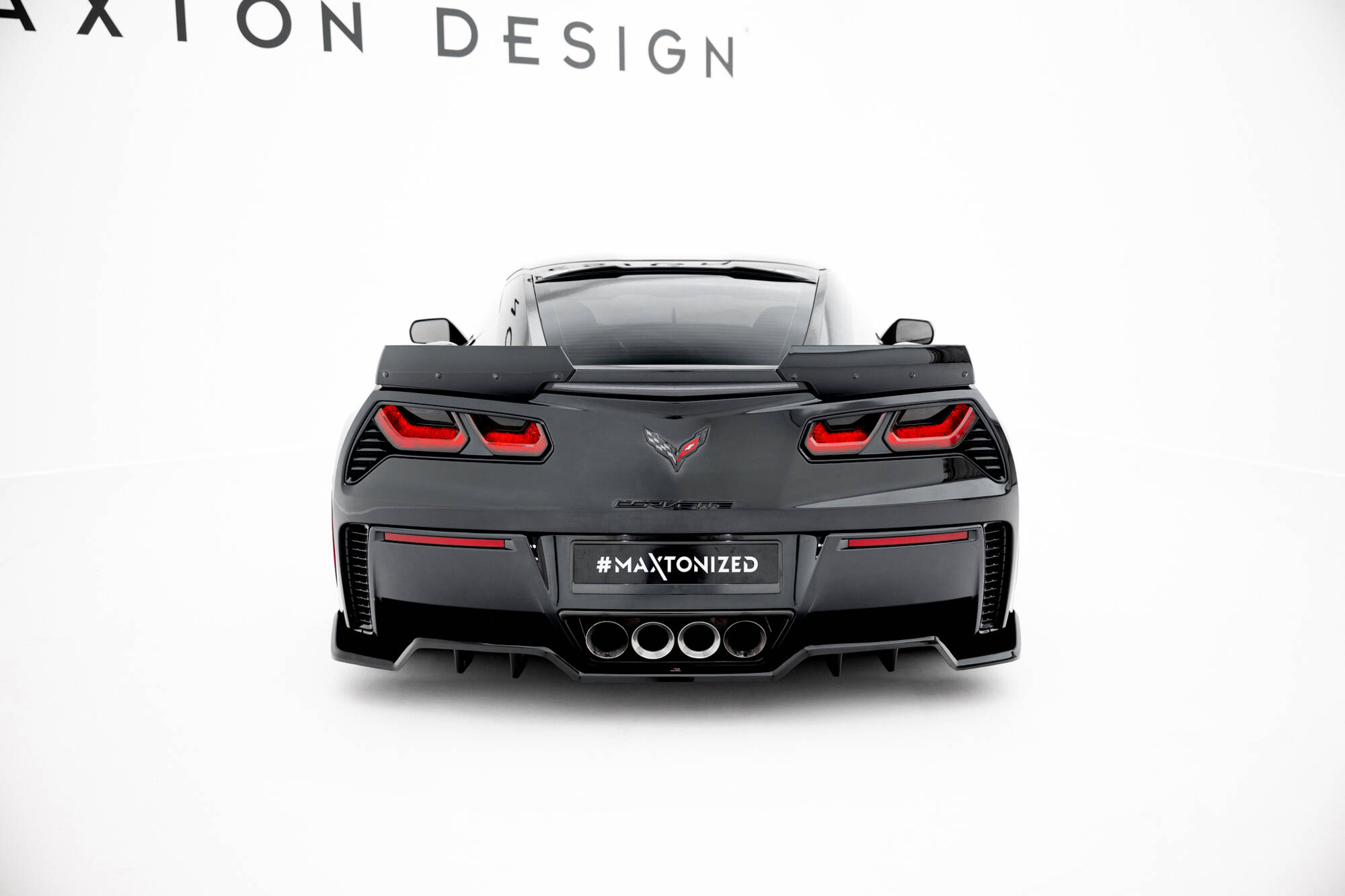 Central Rear Splitter (with vertical bars) Chevrolet Corvette Z06 C7 - Image 7