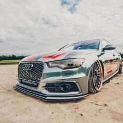 Alternative view of FRONT RACING SPLITTER AUDI A6 C7 S-LINE (2 splitters = 1 set)