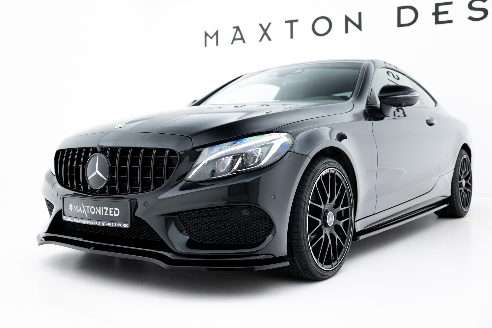 FRONT SPLITTER V.1 MERCEDES- BENZ C-CLASS W205 COUPE AMG-LINE