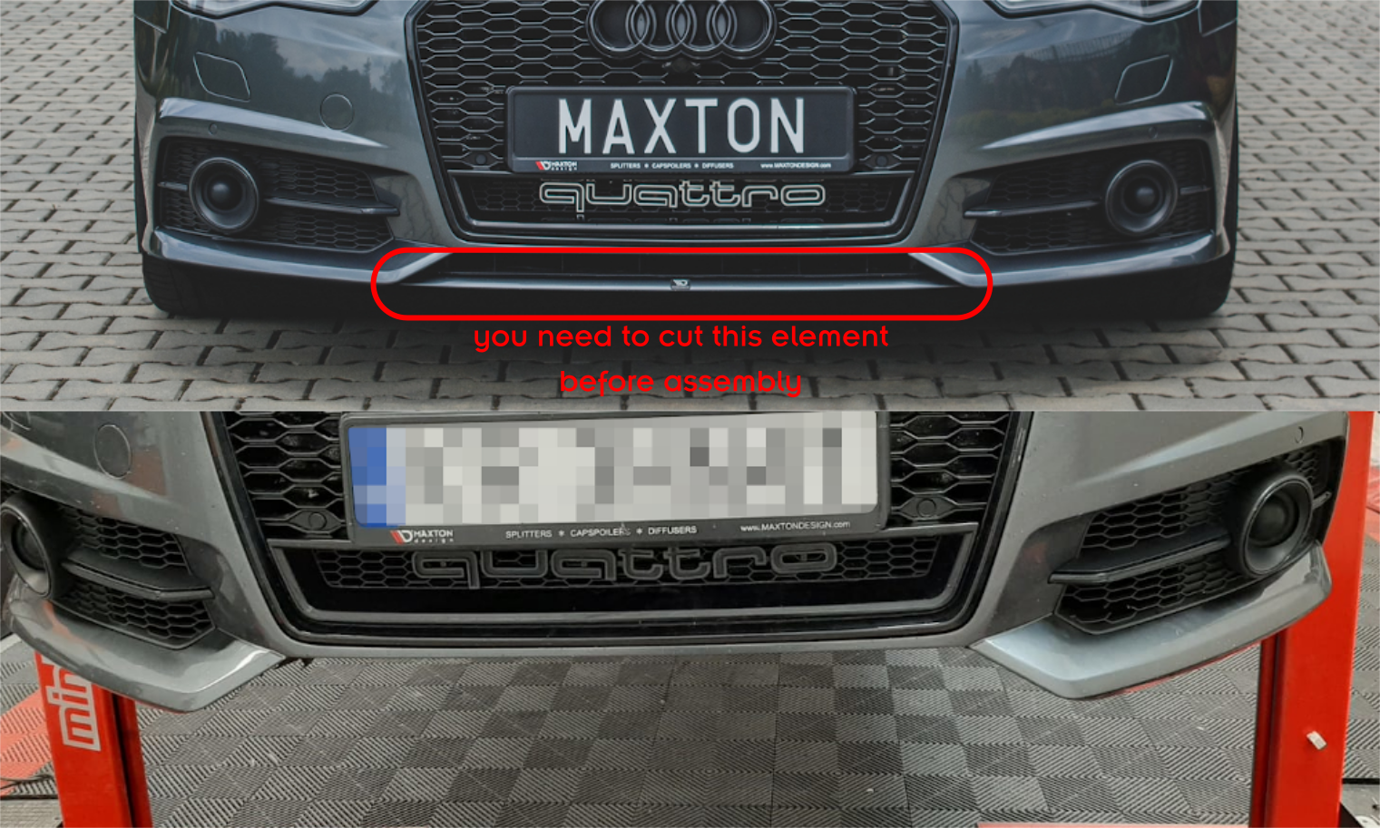 Front Splitter Audi A6 / A6 C7 S-line/ S6 C7 Facelift - Image 8