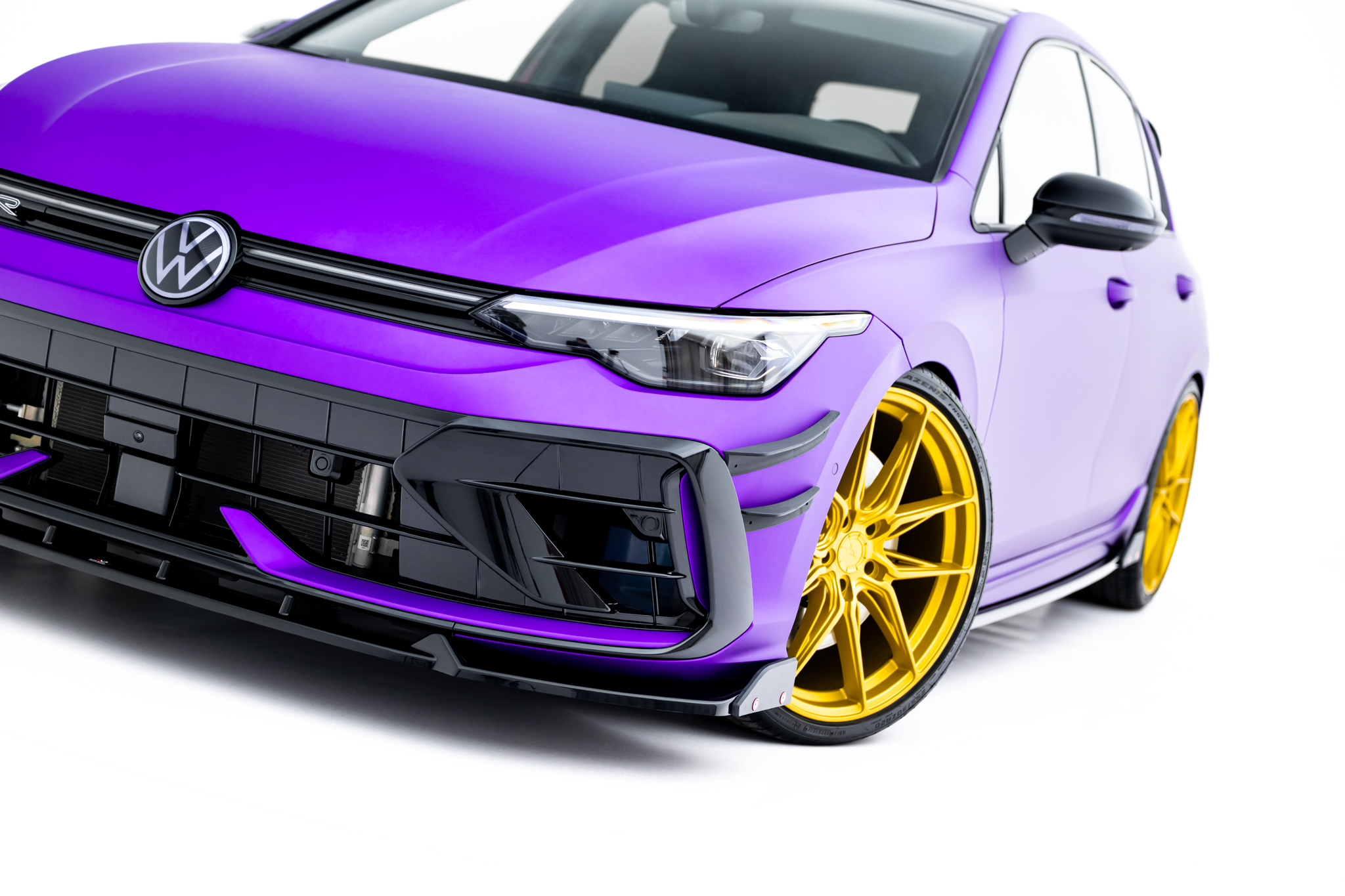 Front Splitter V.3 + Flaps Volkswagen Golf R Hatchback / Variant Mk8 Facelift - Image 3