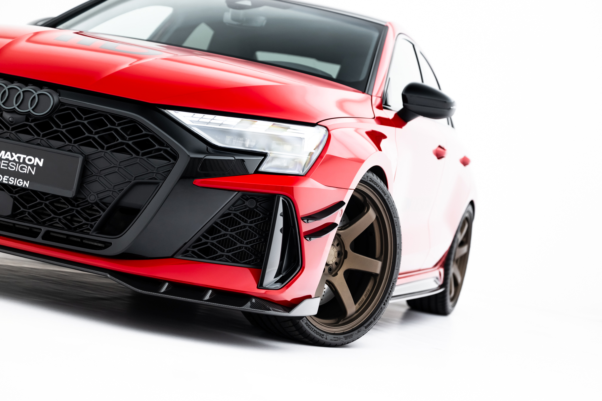 Prepreg Carbon Fiber Front Splitter Audi RS3 Sedan 8Y Facelift - Image 2