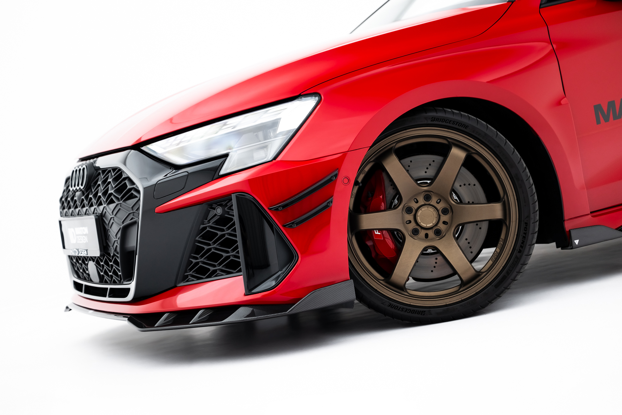 Prepreg Carbon Fiber Front Splitter Audi RS3 Sedan 8Y Facelift - Image 5