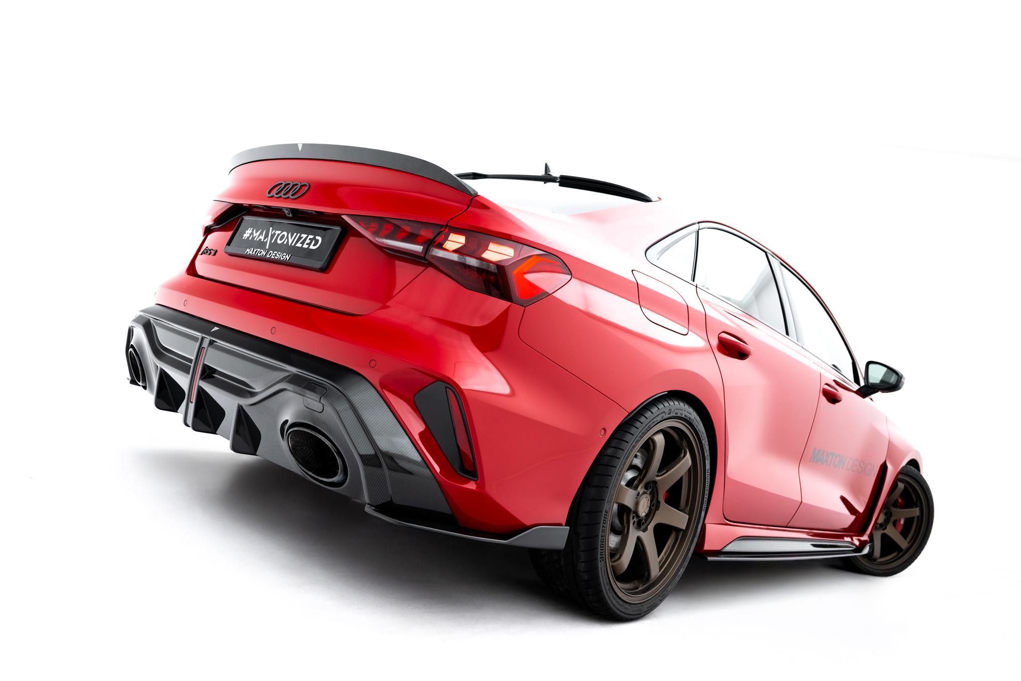 Prepreg Carbon Fiber Rear Diffuser Audi RS3 Sedan 8Y Facelift - Image 3