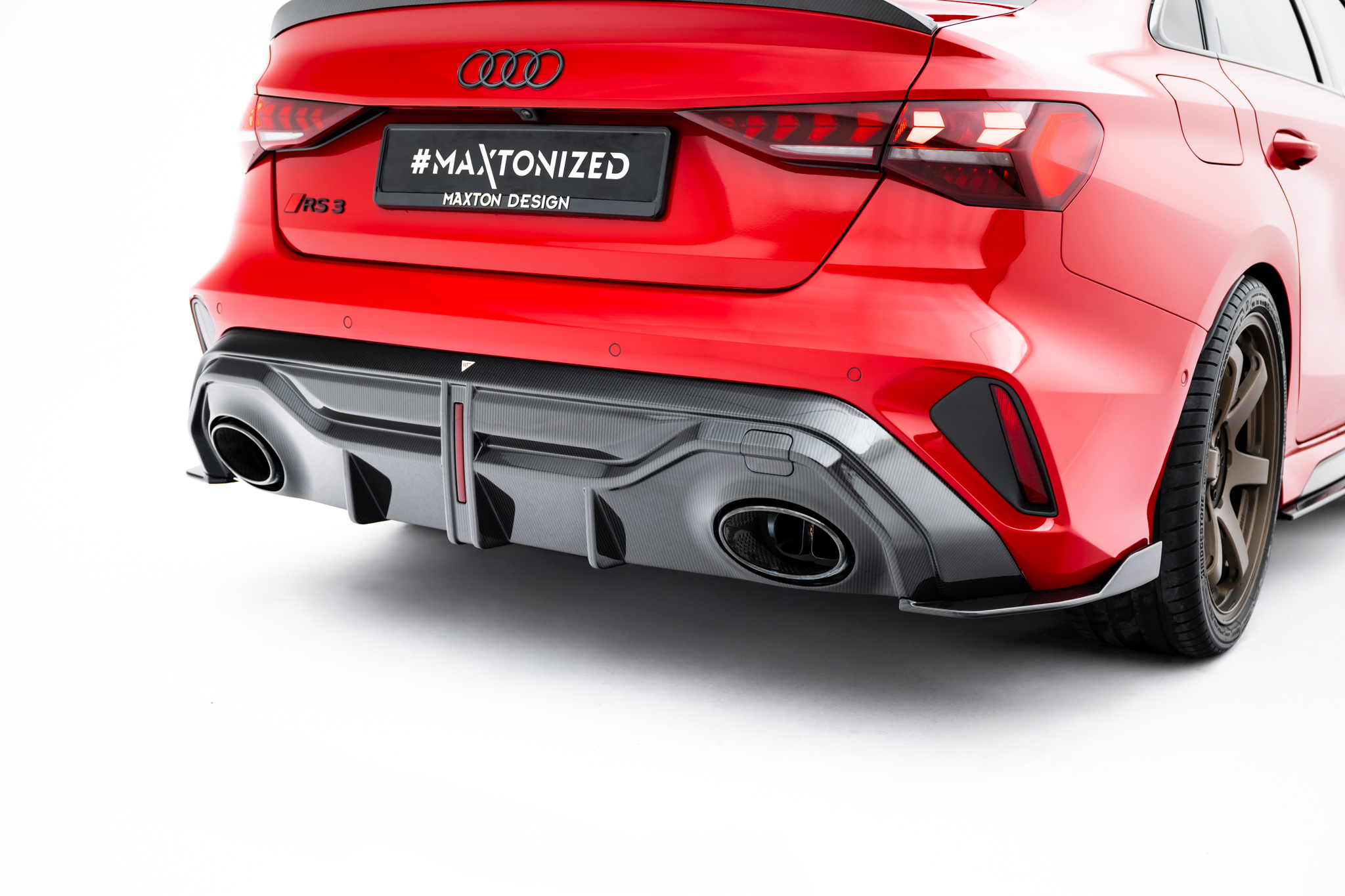 Prepreg Carbon Fiber Rear Diffuser Audi RS3 Sedan 8Y Facelift - Image 2