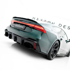 Alternative view of Prepreg Carbon Fiber Rear Diffuser Audi RS7 C8   (version with towbar)