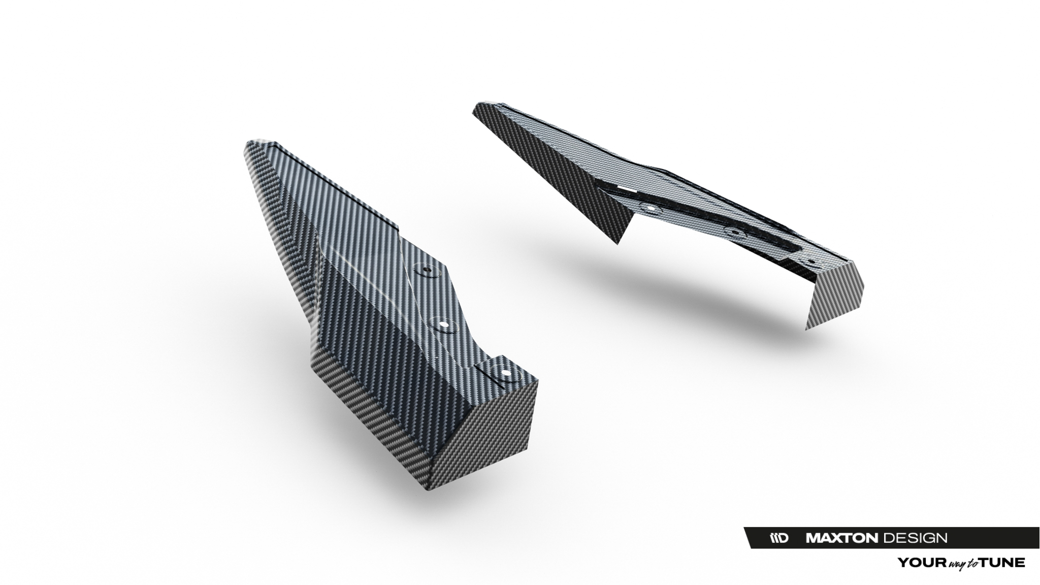 Prepreg Carbon Fiber Rear Side Splitters Audi Q8 S-Line Mk1 Facelift - Image 6