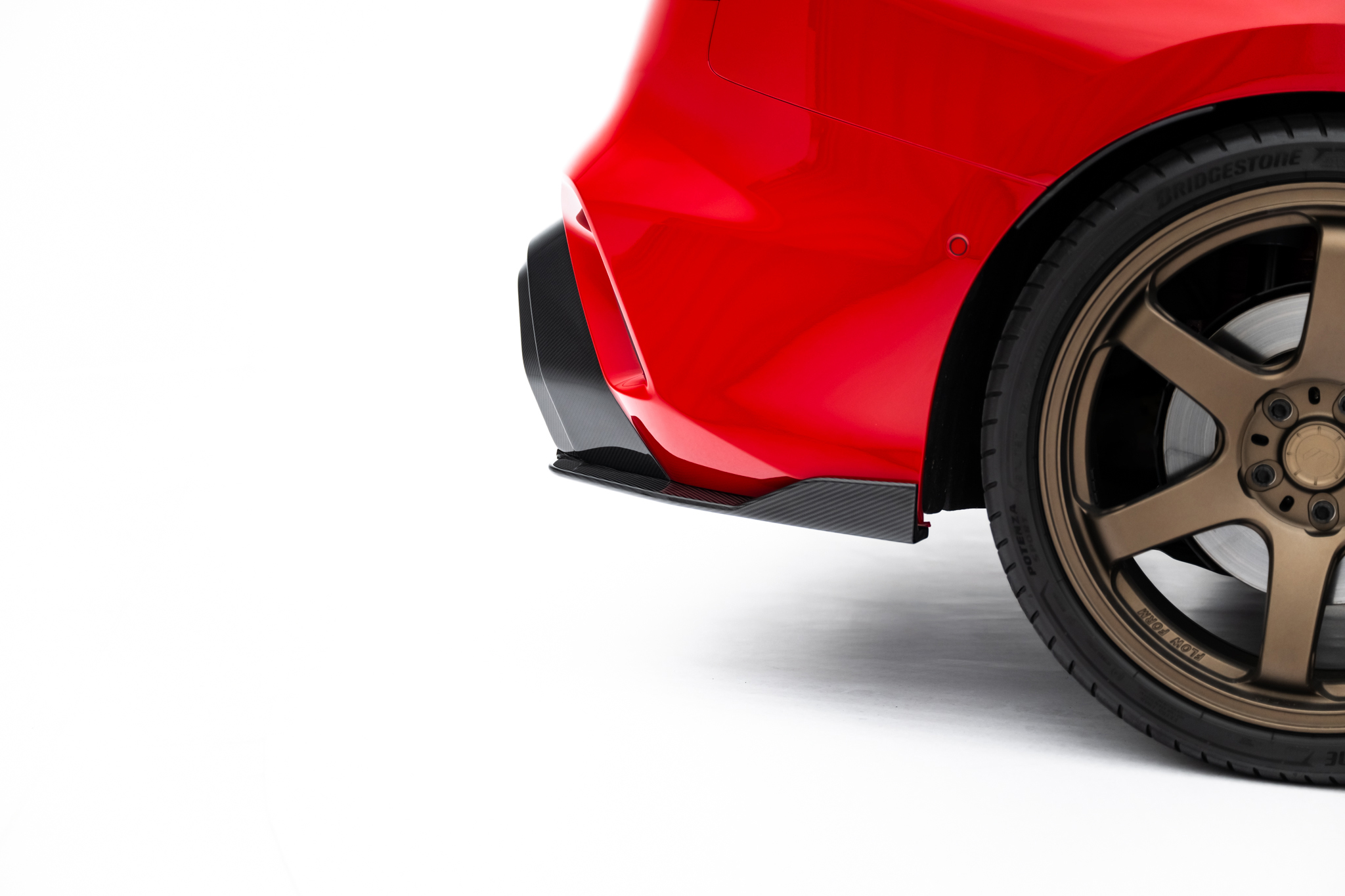 Prepreg Carbon Fiber Rear Side Splitters Audi RS3 Sedan 8Y Facelift - Image 3