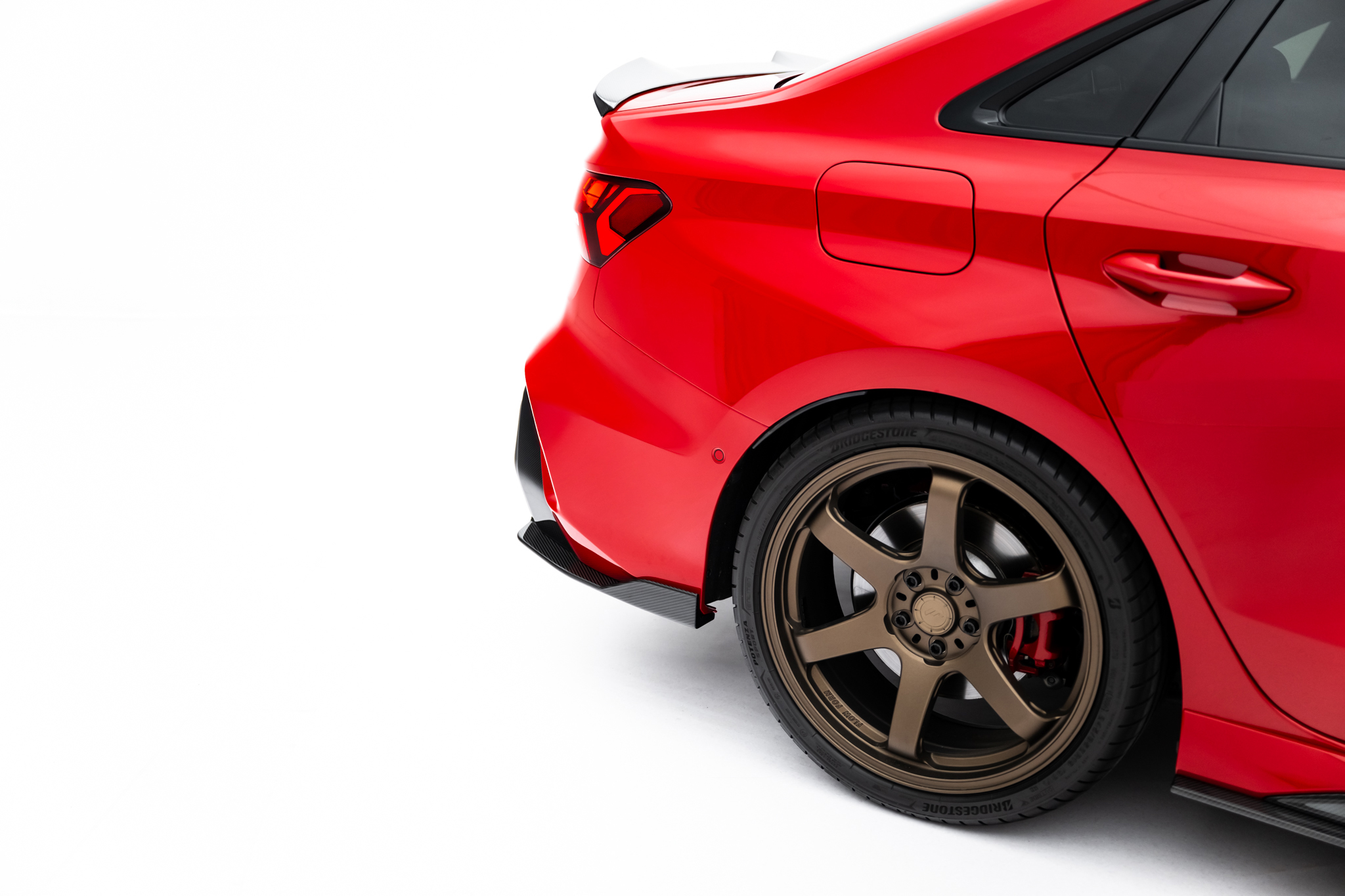 Prepreg Carbon Fiber Rear Side Splitters Audi RS3 Sedan 8Y Facelift - Image 4