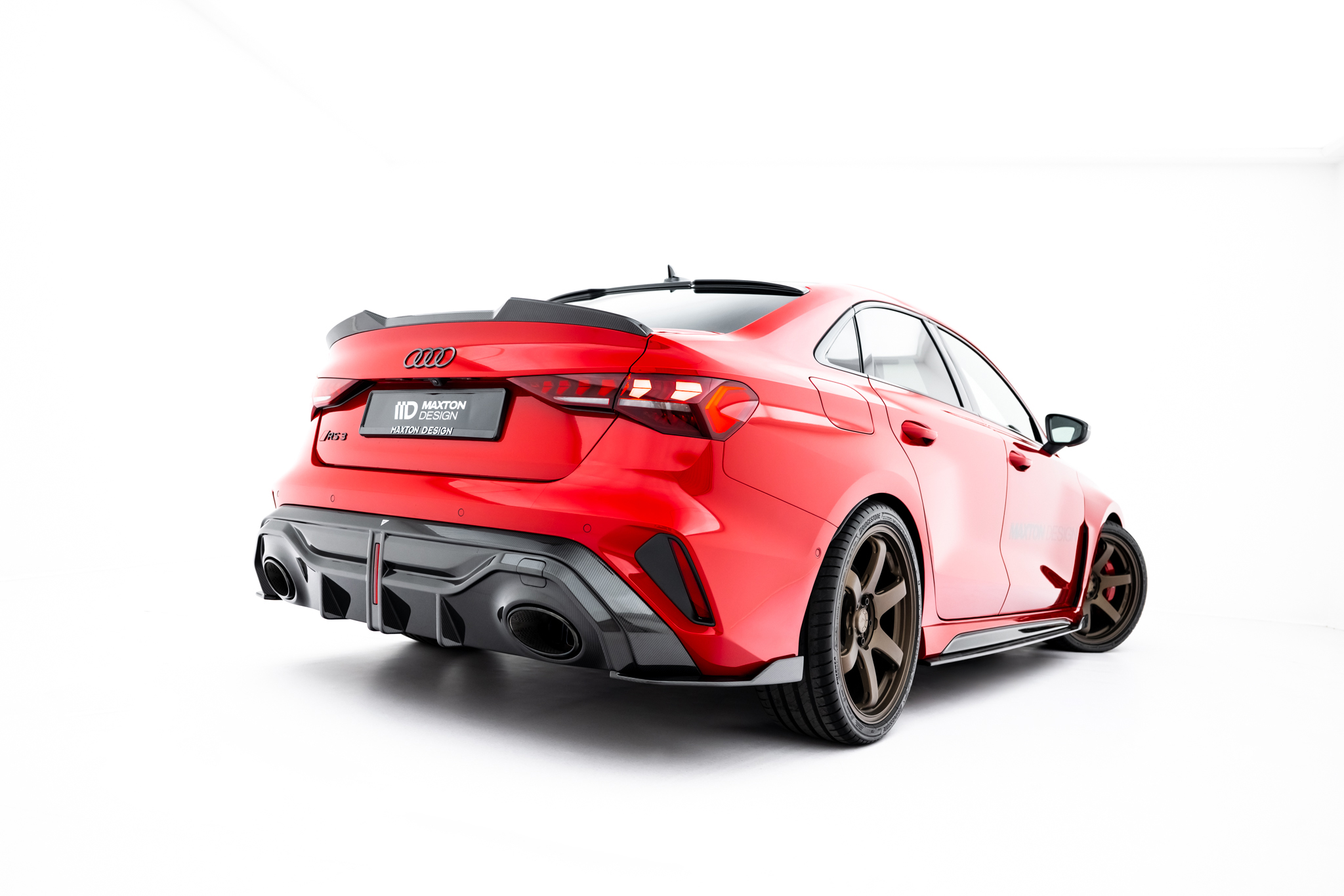 Prepreg Carbon Fiber Rear Side Splitters Audi RS3 Sedan 8Y Facelift - Image 6