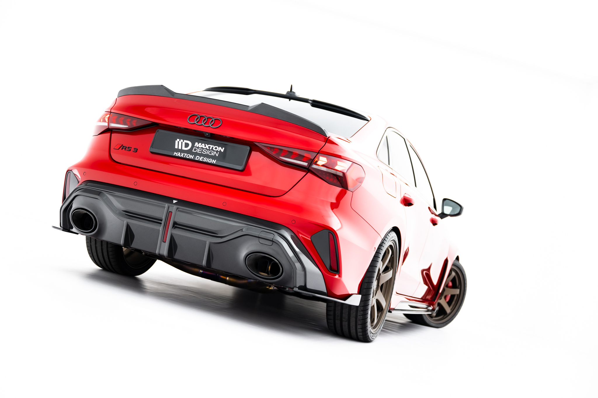 Prepreg Carbon Fiber Rear Side Splitters Audi RS3 Sedan 8Y Facelift - Image 2