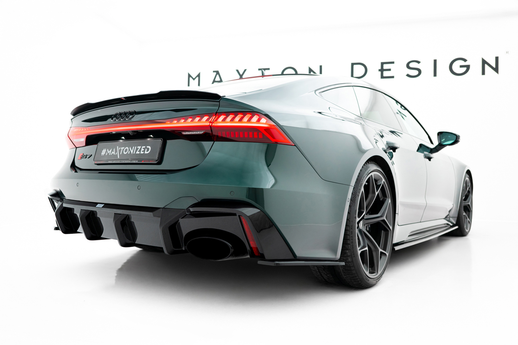 Prepreg Carbon Fiber Rear Side Splitters Audi RS7 C8
