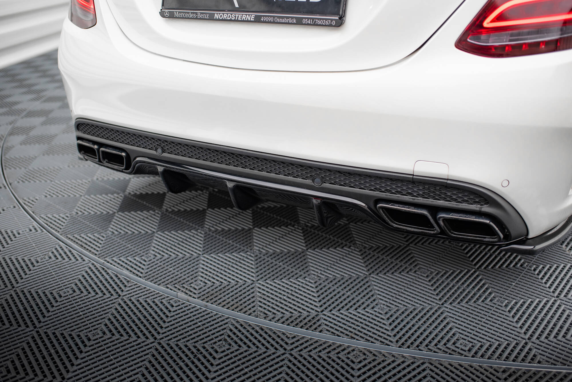 REAR VALANCE Mercedes C-Class Sedan / Estate W205 / S205 63AMG - Image 2