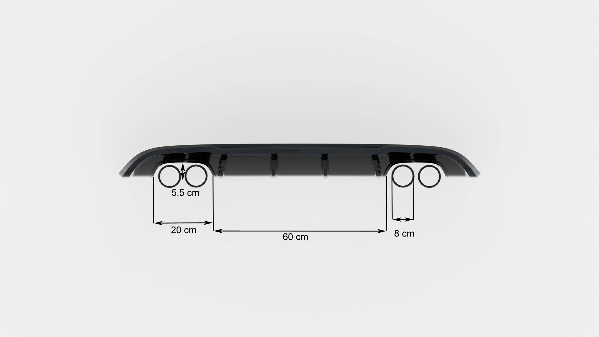 REAR VALANCE VW GOLF VI WITH 2 EXHAUST HOLE - Image 4