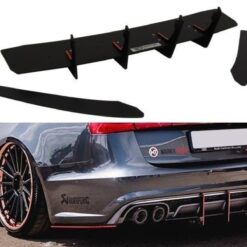 Rear Diffuser & Rear Side Splitters Audi S6 C7 FL