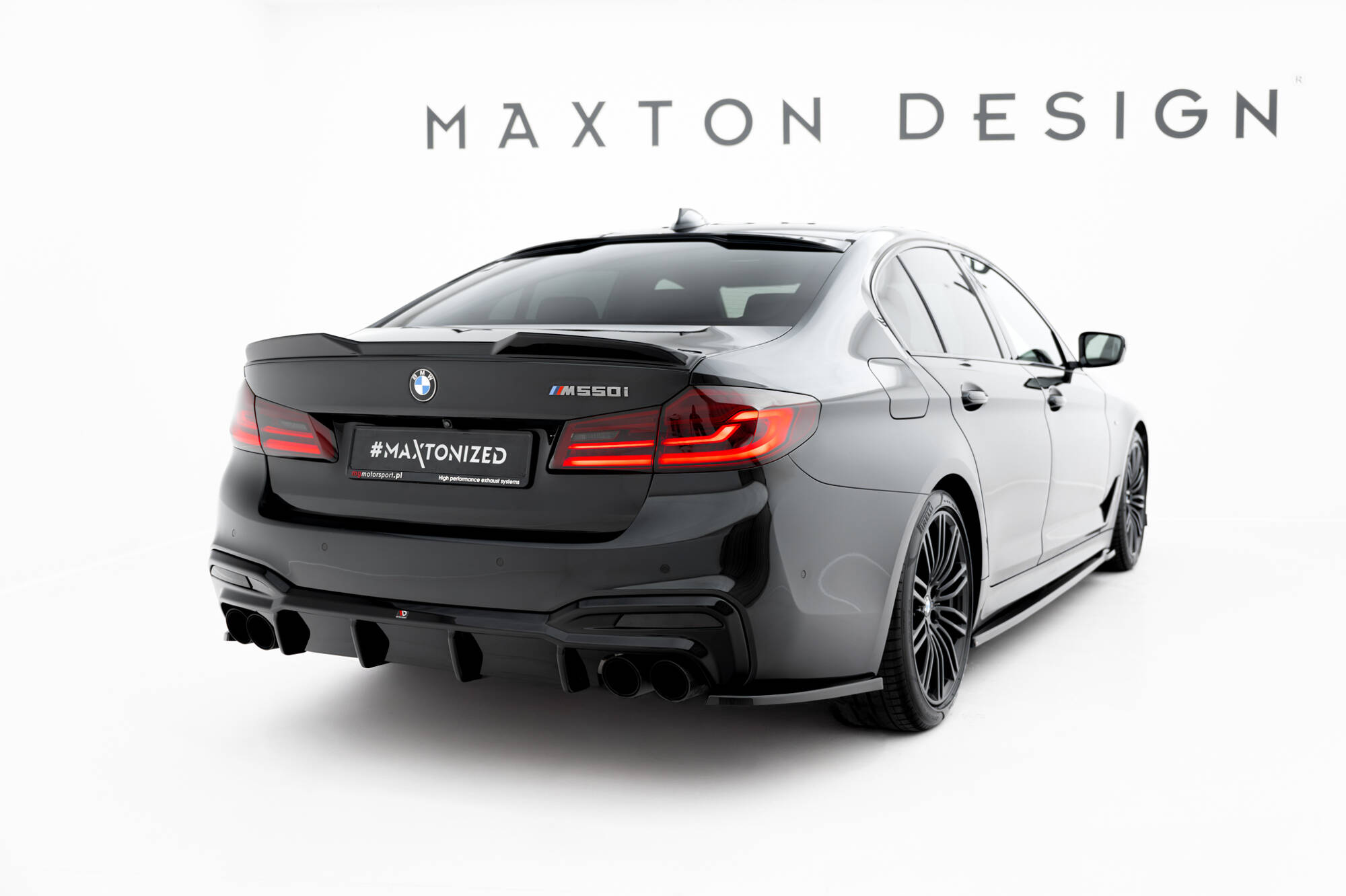 Rear Side Splitters BMW M550i Sedan G30 - Image 2