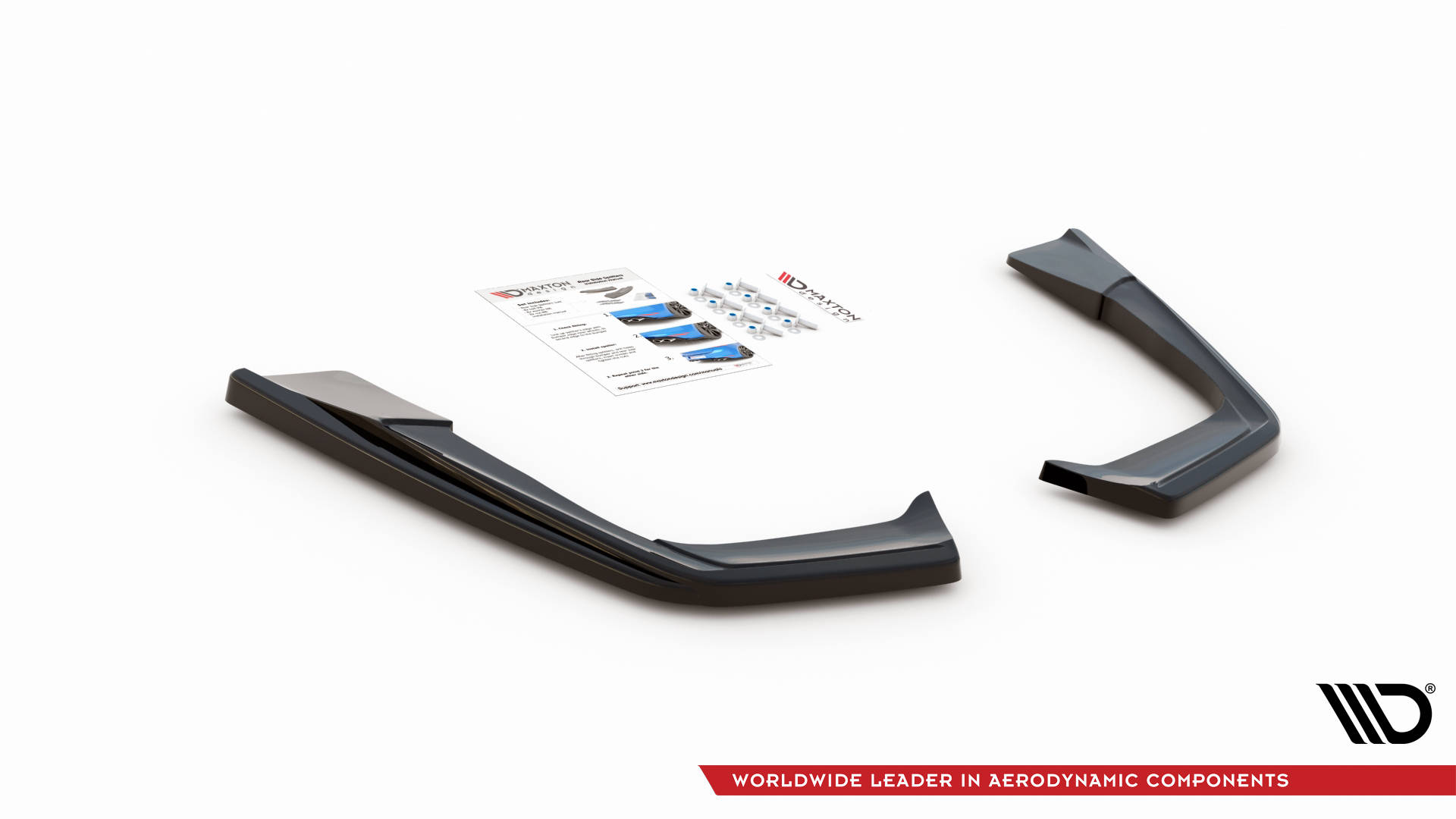 Rear Side Splitters Mercedes-AMG C 63AMG Coupe AMG Aero Pack C205 Facelift - Image 3