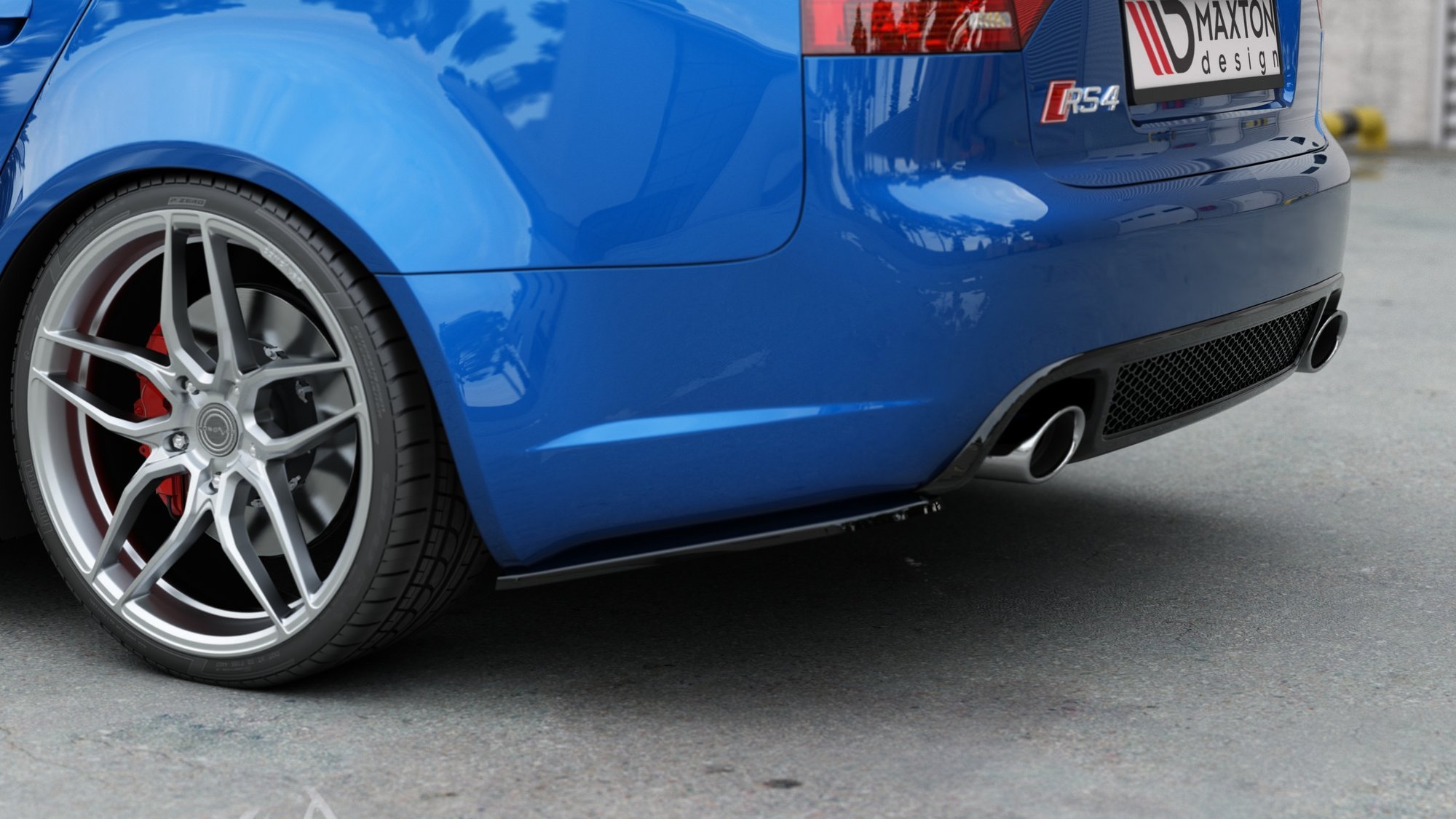 Rear Side Splitters V.1 Audi RS4 Sedan B7 - Image 4