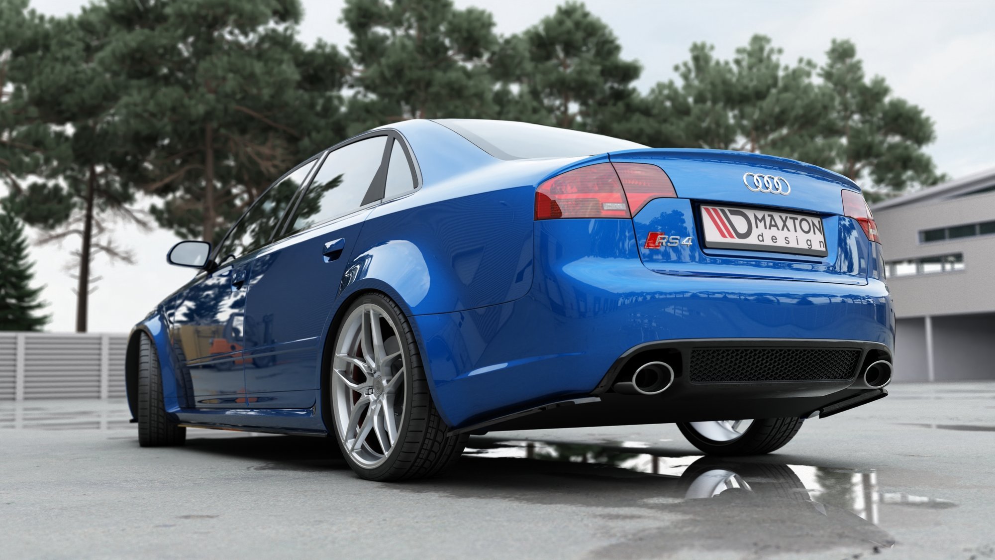 Rear Side Splitters V.1 Audi RS4 Sedan B7 - Image 3