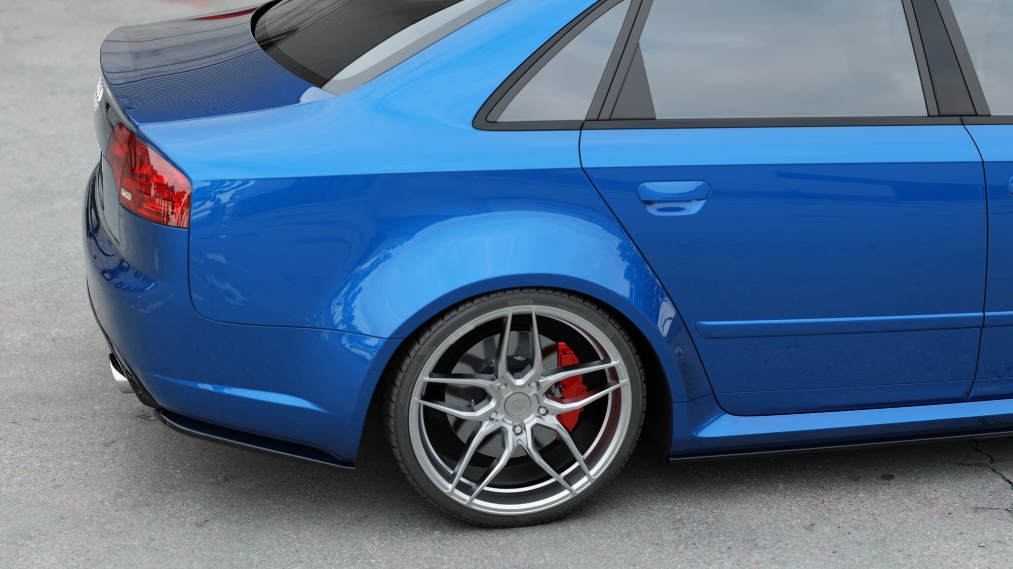 Rear Side Splitters V.1 Audi RS4 Sedan B7 - Image 2