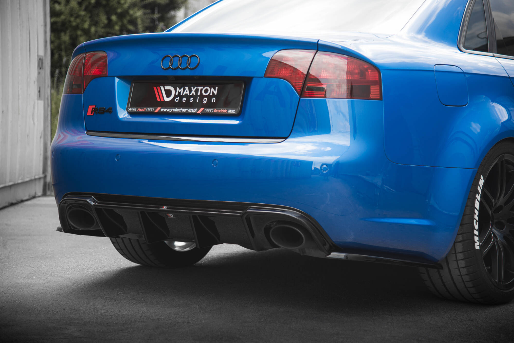 Rear Side Splitters V.2 Audi RS4 Sedan B7 - Image 3