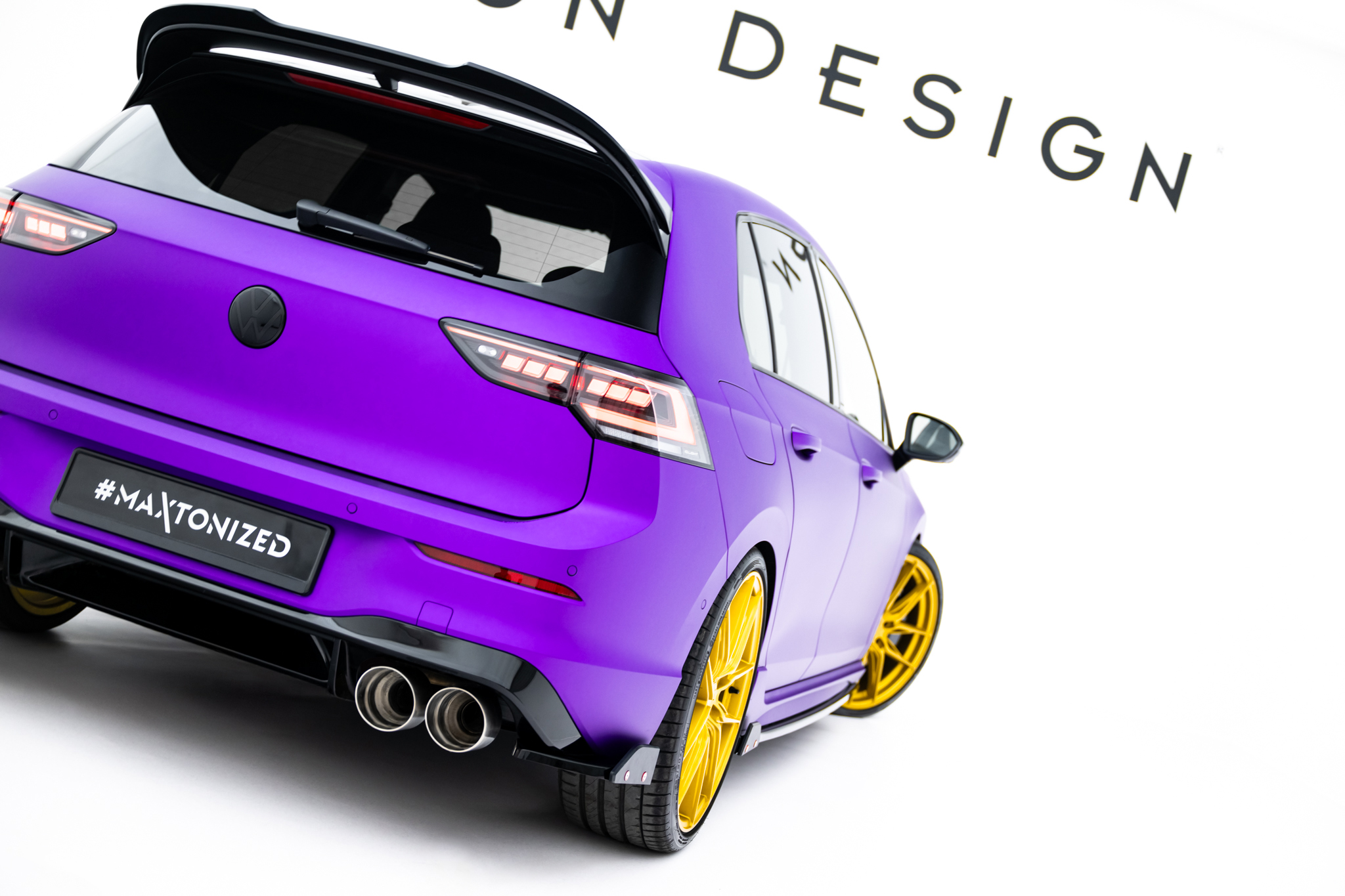Rear Side Splitters V.2 + Flaps Volkswagen Golf R Mk8 Facelift