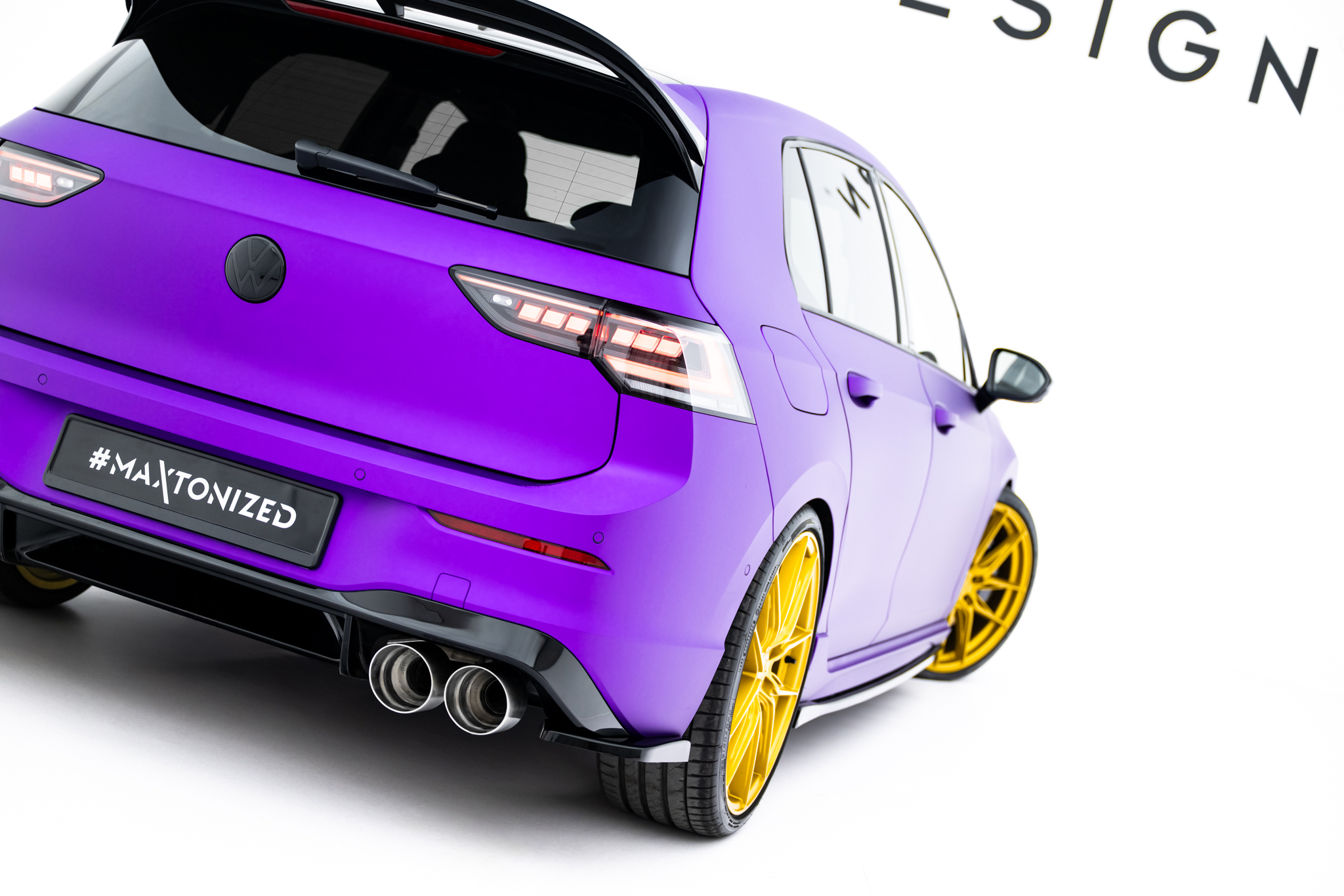 Rear Side Splitters V.2 for Volkswagen Golf R Mk8 Facelift