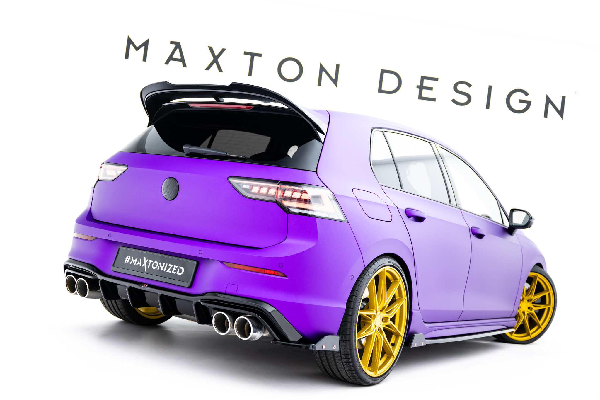 Rear Side Splitters V.6 + Flaps Volkswagen Golf R Mk8 Facelift - Image 2